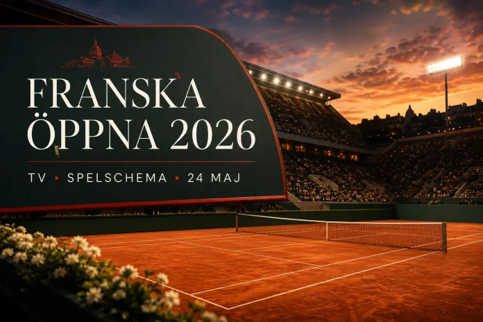 Franska öppna 2026 på tv 24 maj