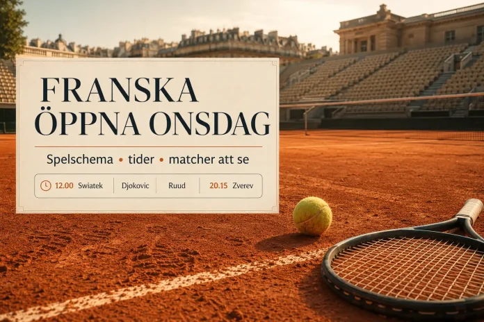 Franska öppna 2026 onsdag