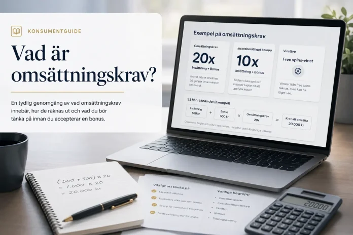 vad är omsättningskrav