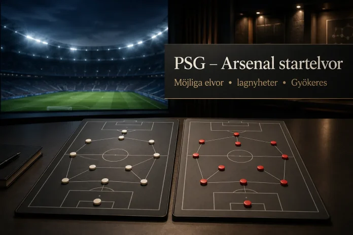 PSG – Arsenal startelvor