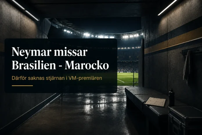 Neymar missar Brasilien - Marocko