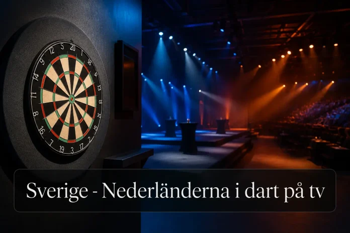Sverige - Nederländerna i dart på tv