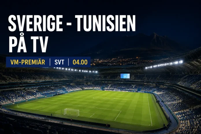 Sverige - Tunisien på tv