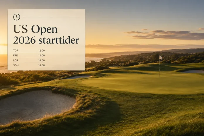 US Open 2026 starttider