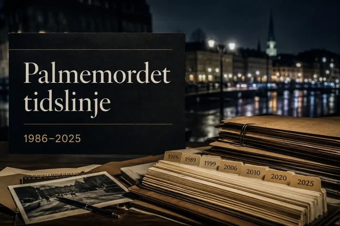 Palmemordet tidslinje