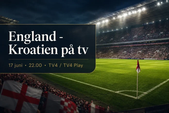 England - Kroatien på tv