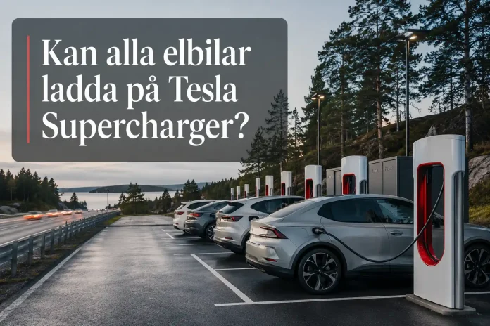 Kan alla elbilar ladda på Tesla Supercharger