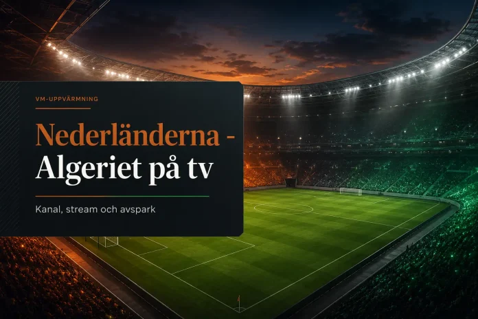 Nederländerna - Algeriet på tv