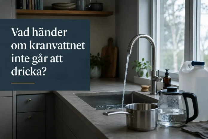 vad händer om kranvattnet inte går att dricka