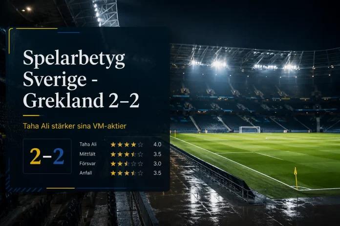 Spelarbetyg Sverige Grekland