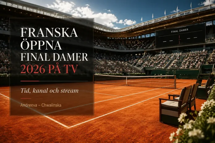 Franska öppna final damer 2026 på tv