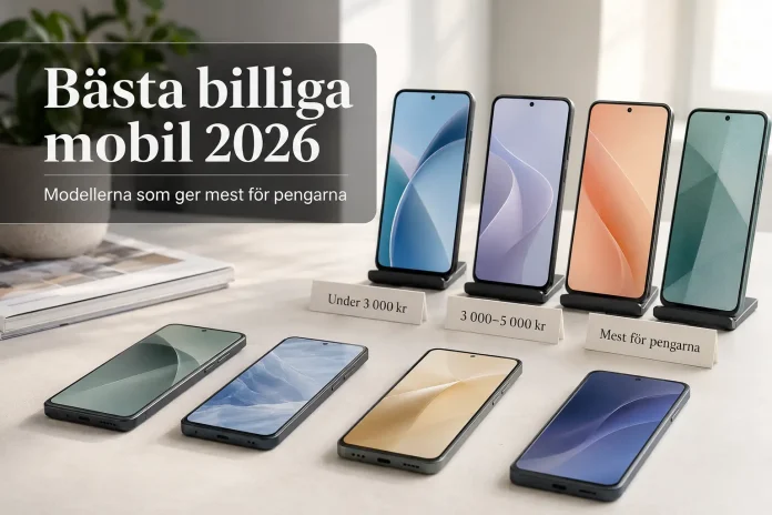bästa billiga mobil 2026