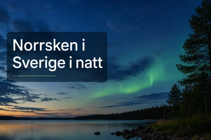 norrsken i Sverige i natt