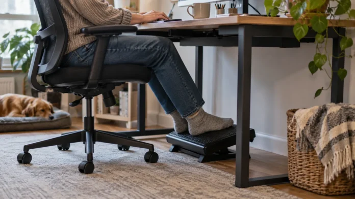 fotstöd till skrivbord