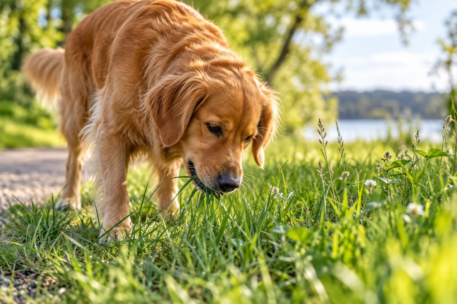 Hund äter gräs – orsaker och när veterinär behövs