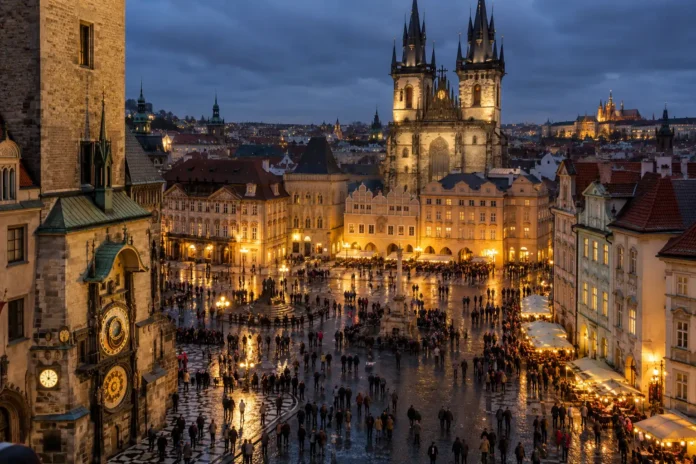 protester i Prag 25 oktober 2026