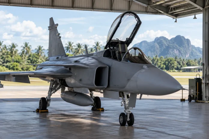 Thailands drottning flög Gripen